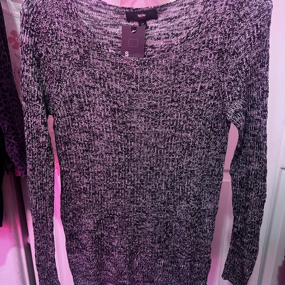 Mossimo Supply Co. Black and White Crew Neck Sweater